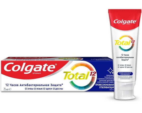 Зубная паста Colgate Total 12 Профессиональная отбеливающая 75 мл фотография